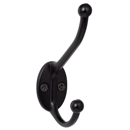 Sure-Loc Hardware Sure-Loc Hardware Robe and Coat Hook, Flat Black RH3 FBL